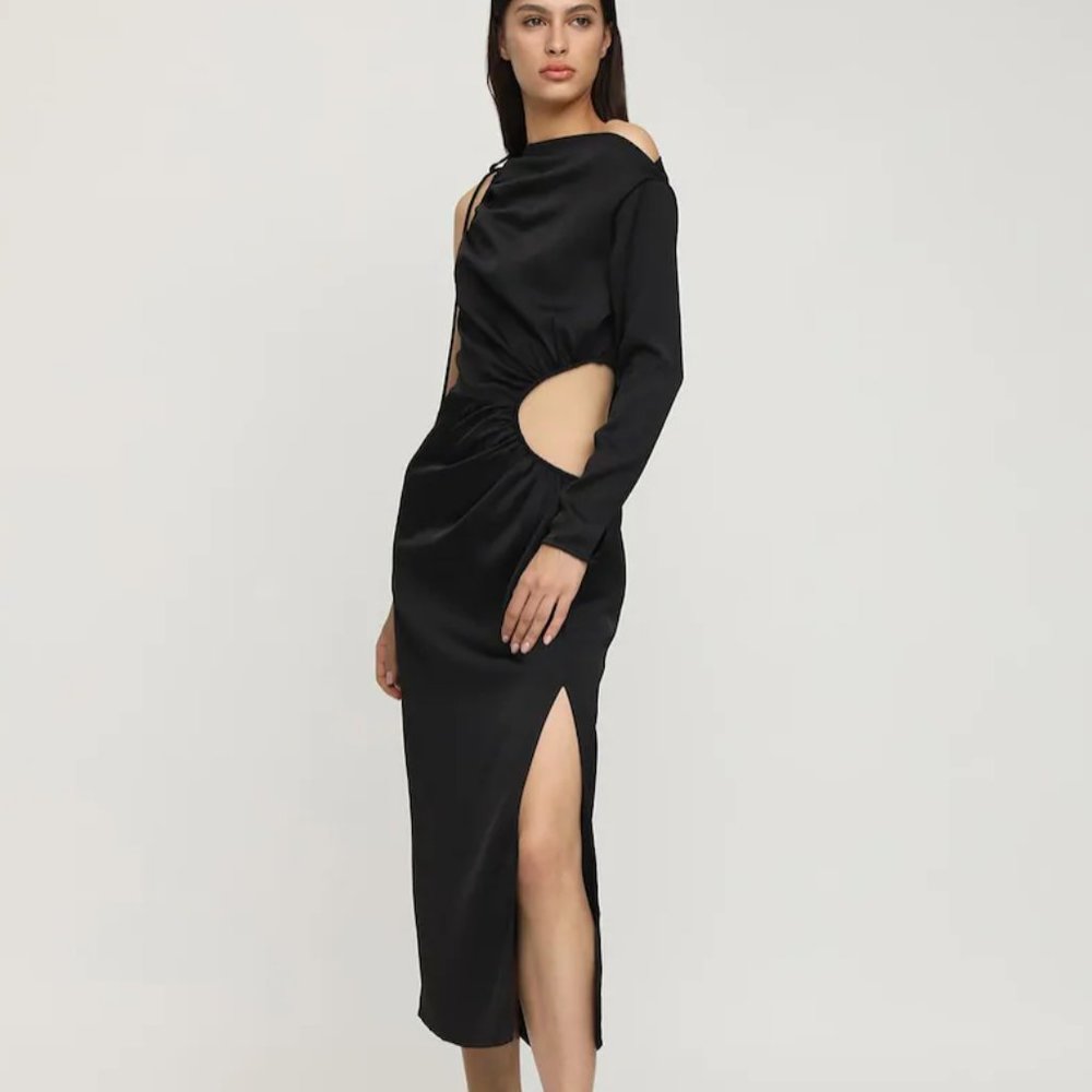 Cult Gaia CYN ONE-SHOULDER MIDI DRESS W/ CUTOUT